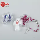 Necklace Beads Wholesale Religious Custom Design Beads Rosary Necklace With Special Plastic Box