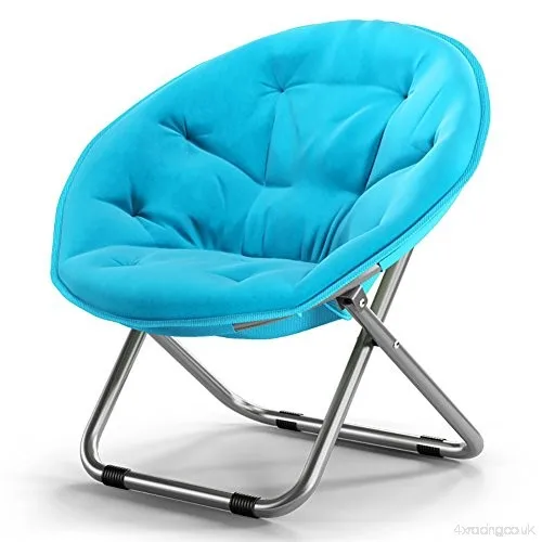 light blue saucer chair