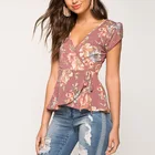 Pictures Of Mature Fashion Women Blouse Printing Latest Design Gairls Top