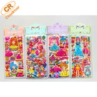 Adhesive Sticker Wholesale Girls Dress Up PVC Adhesive Puffy Sticker