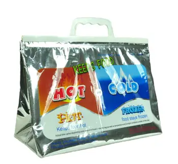 Custom Insulated Thermo Bag for Frozen Food Flat Bottle Foil Warmer Bag