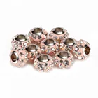 Rhinestone Pink Beads Glass Beads Manufacturers Hot Selling Rhinestone 10 Pcs Rose Pink Color Glass Beads Loose Beads