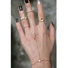 Rings Hand Ring Mothers Day Gifts Cheap Slave Rings Jewelry Fashion Women Gold Hand Connected Chain Ring Bracelet