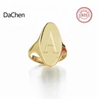 Fashion Gold A Letter Ring Drop Shipping Engraved Wholesale