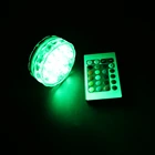 Wedding 10 LEDs Multi-color Remote Control Vase Base Light / 2.8inch Water-Proof Vase Light With Remote Control