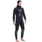 Wetsuit For Diving 3MM Men's 2 Piece Neoprene Full-Body Long John Wetsuit With Hood For Diving