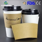 Personalized Paper Cup Paper Flexo Printing Personalized With Lid Sleeve Cover Free Sample Hot Drink Double Wall Paper Cup Wholesale Biodegradable