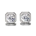 Jewelry Silver 925 Silver Earrings Drop Silver Hot Sale Jewelry Sterling Silver 925 Square Halo Stud Earrings