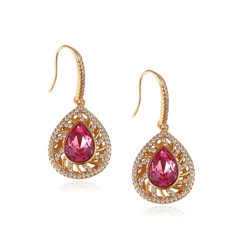 93731-dubai gold jewelry earring Crystals , crystal avenue earrings