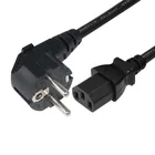 1M European Electric Eu White Iec Laptop Euro Flat Extension Water Cee 7 Schuko Plug C13 Power Cord