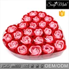 Soap Heart Gift Rose Soap Gift 24PCS/Set Rose Flower Paper Soap Heart Shape PVC Box Gift Set