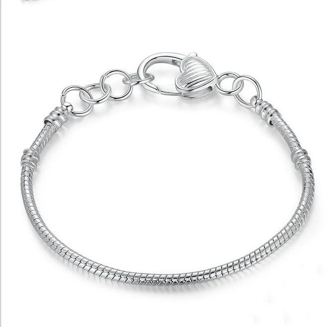 New Pandor Bracelet European Silver Plated Snake Chain Bracelets For Women