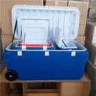 PU Insulation PE Material Plastic Fishing Large Set 10L 30L 150L Ice Cooler Box With Wheels