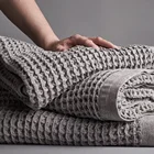 Cotton Bath Towel Unique Bath Towels Unique Design Waffle Weave 100% Cotton Solid Color Bath Towel