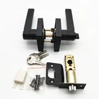 Lever Door Handle Entrance Heavy Duty Square Door Lever/Door Handle Bed Or Bath Lever In Matt Black
