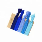 Elastic Ties Hair Tie Wholesale Custom Logo Printed And Solid Color Elastic Hair Ties