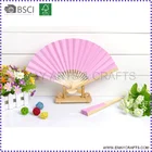 Foldable Paper Fan Hand Paper Fan Popular Wedding Gift Foldable Pink Paper Hand Hold Fan