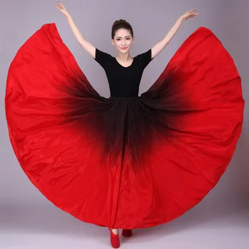 New Arrival Hot Sale Gypsy Belly Dance Ruffle Flamenco Skirts Belly Dancing Large Circle Skirts Belly Dance Skirt Flamingo Dress