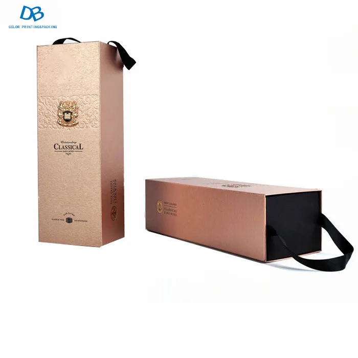 customized printed paper packing gift box for wine glasses