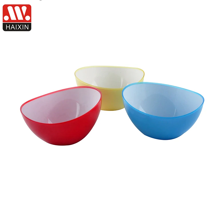 Haixing Plastic Salad Bowl Multi Color Tableware Large Fruit Bowl Mixing Serving Bowls