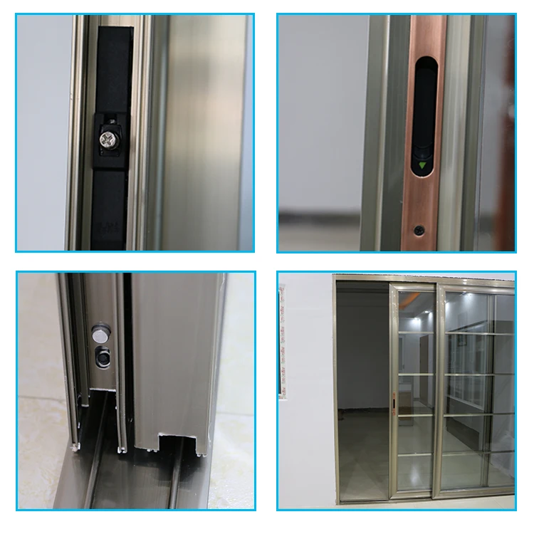 4 Track Aluminium Sliding Windows , Horizontal Sliding Sash Windows 4