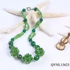 Green crystal agate necklace superstar accessories jewelry