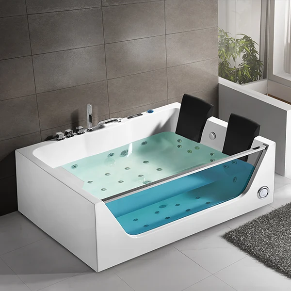 glass sided bathtub