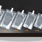 Pouch Custom Printed Clear 100ml 150ml 250ml 300ml Juice Spout Pouch Liquid Stand Up Pouch With Spout