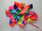 Rhythmic Gymnastics Equipment Colorful Art Gymnastic Equipment Streamer With Twirling Rod Rhythmic Gymnastics Ribbon
