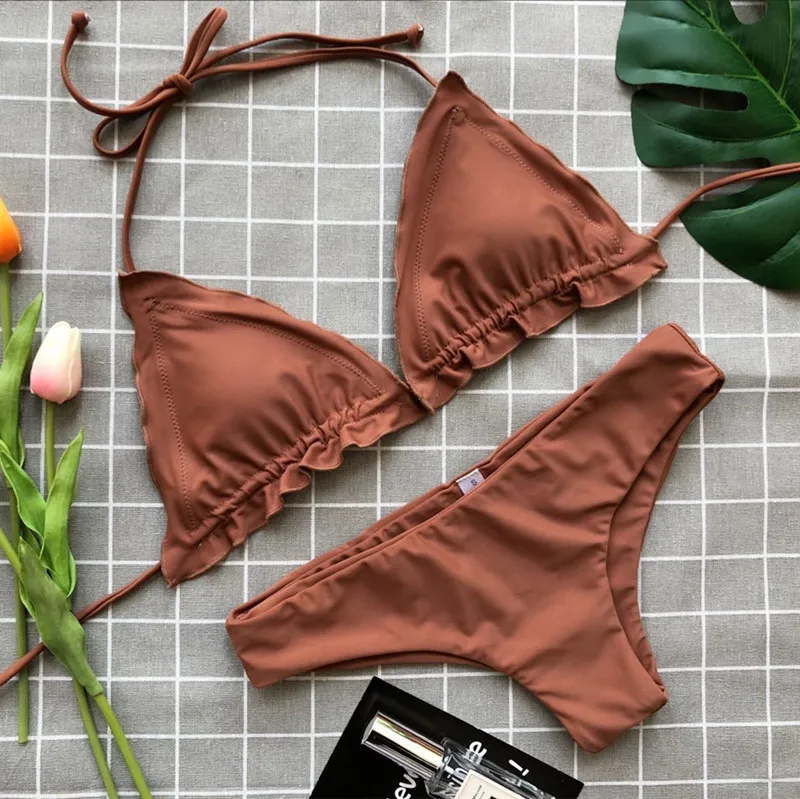 maillot de bain marron