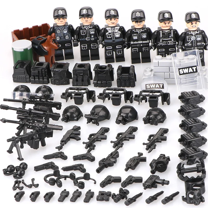 Military Helicopter Special forces war Army Building blocks Bricks Figures Toys 