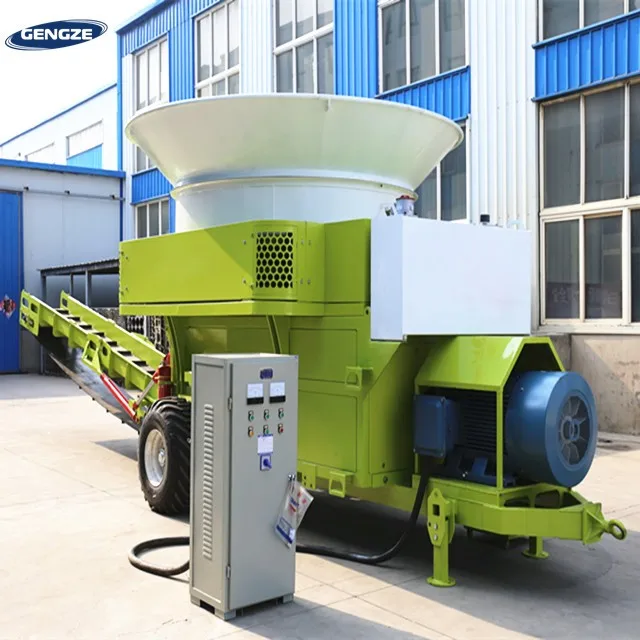 f1000 hydraulic driven hammer mill grinder poultry feed processing tub grinder machines-3