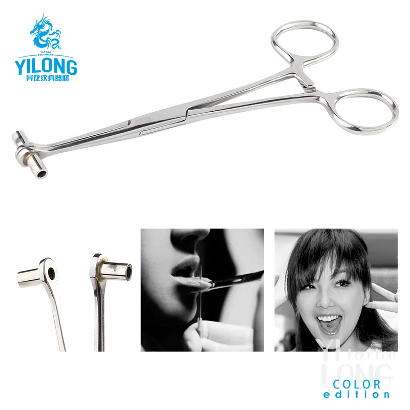 Stainless Steel Surgical Forceps Septum Body Piercing Tools Tattoo