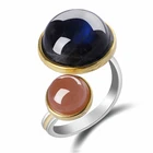 Custom style labradorite sterling silver ring