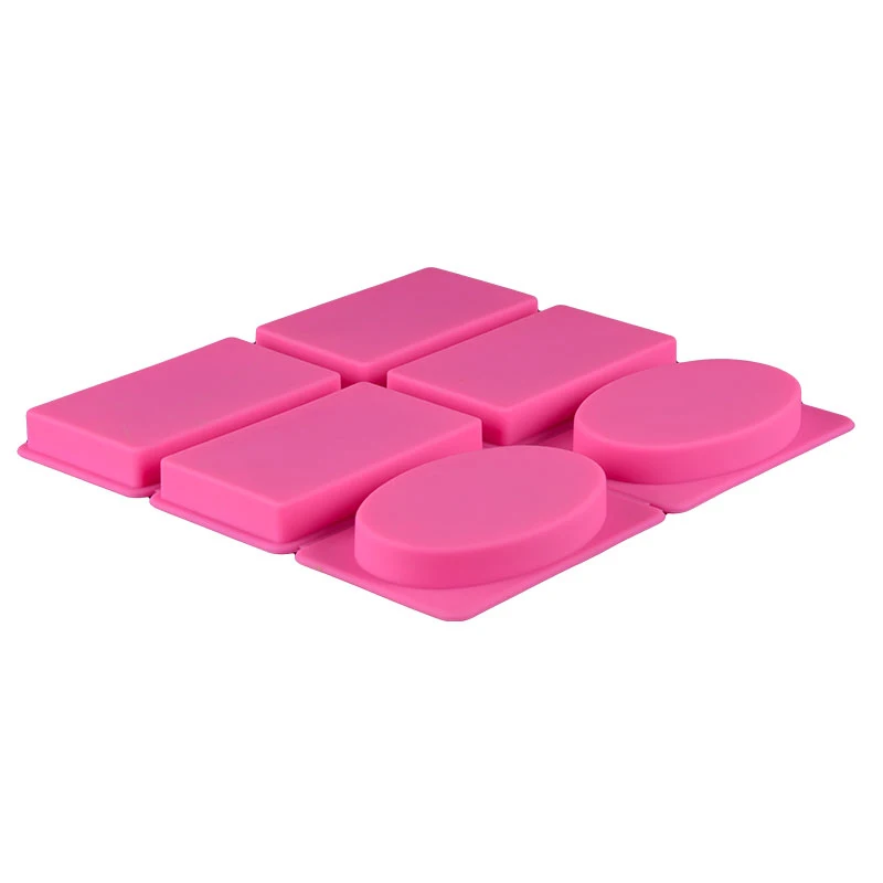Oval Rectangle Handmade Silicone Soap Mold For Aromatherapy Wax Tablets With Ribbon And Cards
