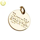 Alphabet Charms Name Pendant 18mm Gold Alphabet Letters Logos Stamping Name Metal Bracelet Charms Pendant