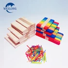 Wooden Stick Environmentally Friendly Sanitary Mixed Color DIY Wooden Stick Craft Stick