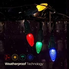 4 Holiday Bulb String Lights Wholesale Waterproof Strawberry 50L 4 Color C3 Bulbs Battery Powered String Lights For Xmas Holiday Patio Garden Decoration