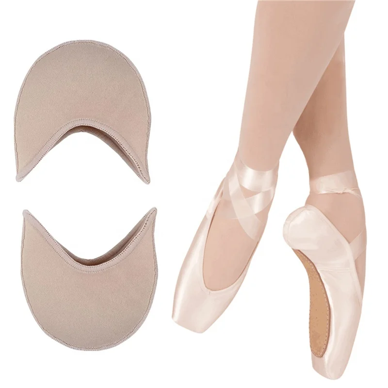 Pair of ballet dance pointe shoe protection gel ouch pouch toe pads New 
