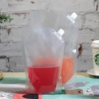 Plastic Pouch Custom Transparent Stand Up Beverage Plastic Package Pouch With Spout