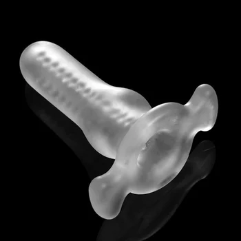 adult sex toy TPE hollow anal pug sex toys for anal play, new design hollow anal plug erotic sex products