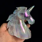 Natural Crystal Quartz Unicorn Electroplating Angel Aura Unicorn