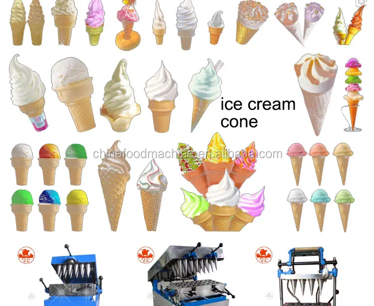 Ice Cream Waffle Cone Wafer Biscuit Machine Ice Cream Cone Baking Machine details