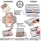 Baby Bag Baby Nappy Bag Portable Changing Pad Baby Diaper Station Newborn Clutch Bag Travel Kit BPA Free Waterproof Foldable Mat Pocket Infant