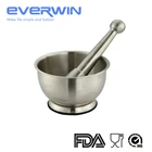 Mortar Good Quality Stainless Steel Garlic Pepper Mortar And Pestle Pedestal Bowl Set