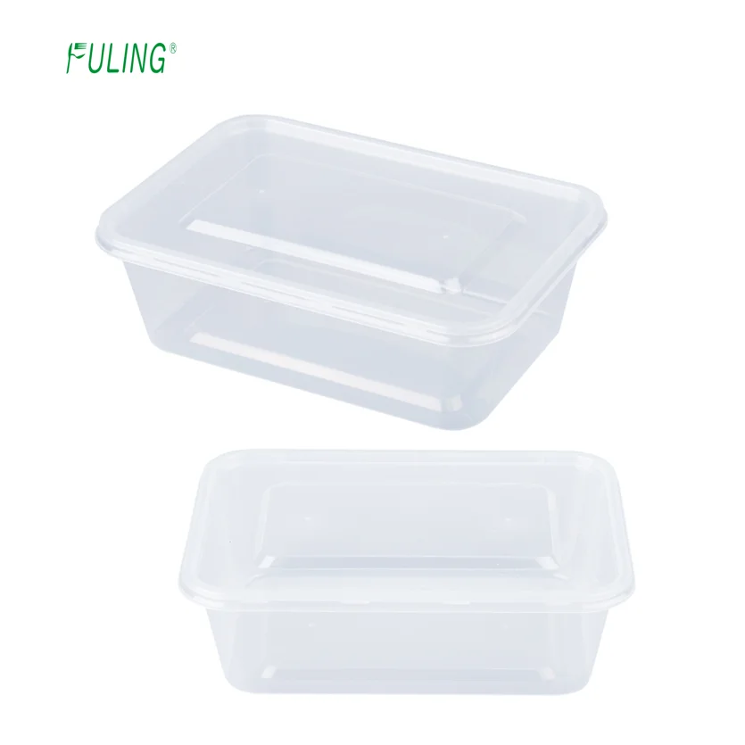 Restaurant 100 Microwave Safe Plastic Food Containers & Lids 500ml Takeaway 