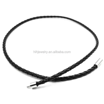 braided leather necklace leather cord necklace fashion common leather necklace