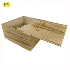 Wood Wood Box Customized Unfinished Small Plain Wooden Box With Unfinished Sliding Lid Wood Boxes