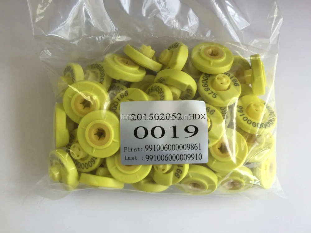 Waterproof Anti-Shedding TPU Electronic Ear Tag for Cattle with 134.2KHz RFID Animal Tracking