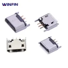 Connector Usb Connector WINPIN Micro Usb Connector 2.0 B Type 5pin Vertical Through Hole For Android Phone